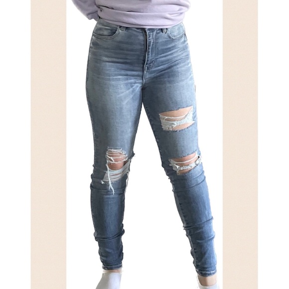 Ultra High Rise Ripped Skinny Jeans, worn a couple times - Picture 1 of 6